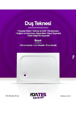 İdates Karavan Duş Küveti