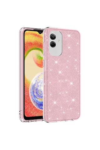 Samsung Galaxy Uyumlu A04 Kılıf Zore Parıltılı Simli Shining Silikon