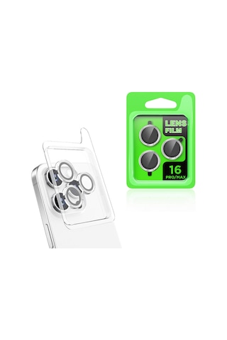 Kilifone - Apple Uyumlu iPhone 16 Pro - Kamera Lens Koruyucu Cl-07 - Gümüş