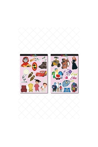 Pixar Temalı Sticker Etiket Seti - Laptop Notebook Telefon