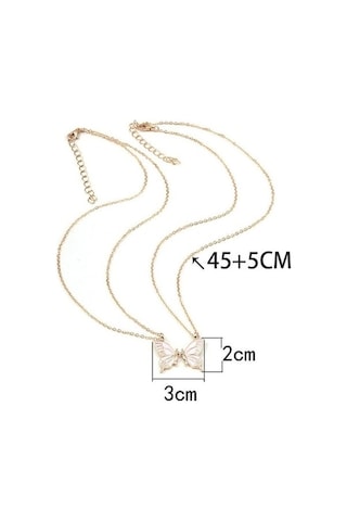 Fastbuy Gümüş Kore Kelebek Vintage Charm Kolye Kadın Düğün Takı Aksesuarları Gümüş Gümüş