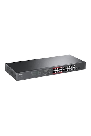 TP-Link TL-SL1218MP 16 Port 10/100 Mbps + 2 Port Gigabit Yönetilemez Poe Switch