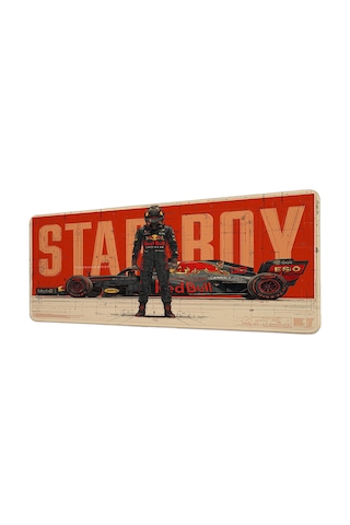 Max Verstappen Red Bull Racing Formula 1 40x90 Cm Oyuncu Mousepad Kaymaz Taban Büyük Boy Mousepad Siyah