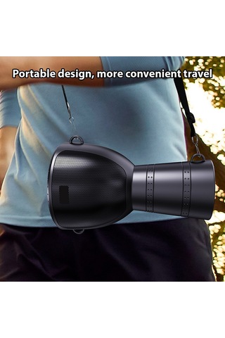 Yifomall Dv-660 Siyah Güneş Enerjili Bluetooth Hoparlör, Dış Mekan İçin Taşınabilir, El Feneri Aydınlatma Ve 10w Ses Gücü İle