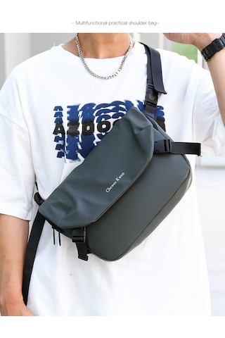 Erkekler İçin Şık Ve Fonksiyonel Omuz Çantası - Bisiklet, Günlük Kullanım Ve Seyahat İçin Pratik Crossbody Çanta, Küçük Boy Postacı Çantası, Spor Ve Eğlence Aktiviteleri İçin Sırt Çantası Alternatifi Yeşil