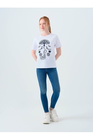Loft Beyaz Kadın T-shirt Lf2039547 Beyaz