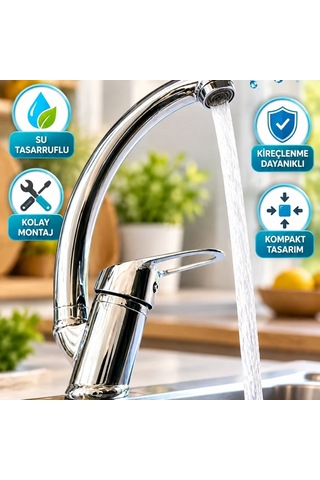 Kolay Montajlı Su Tasarruflu Musluk Aparatı Kireçlenme Dayanıklı Kompakt Tasarım
