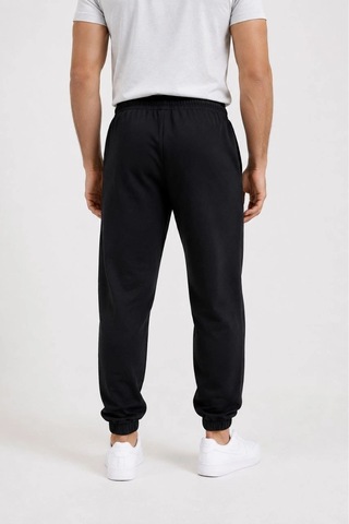 2As Erkek İki İplik Beli Lastikli Bağcıklı Regular Fit Jogger Eşofman Altı - Siyah