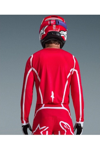 Alpinestars Fluid Apex Off-road Motosiklet Jerseyi Kırmızı Beyaz