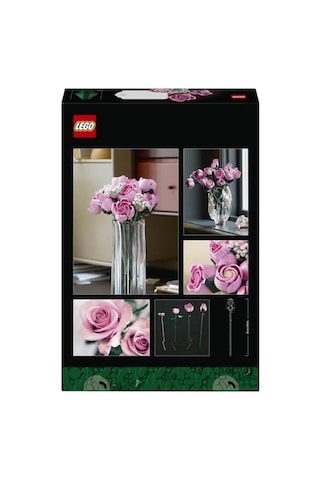 Pembe Gül Buketi 10374 - Yetişkinler İçin Tomurcuk Ve Açmış Olarak 12 Pembe Gül İle 4 Bahar Yıldızı Çiçeği İçeren Sevgililer Günü&apos Ne Özel Dekoratif Model Yapım Seti 789 Parça 20beyazcipso