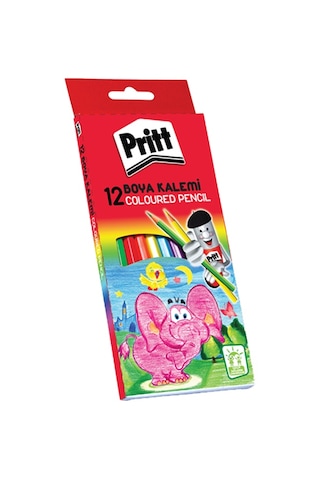Pritt Kuru Boya Karton Kutu Tam Boy 12 Renk