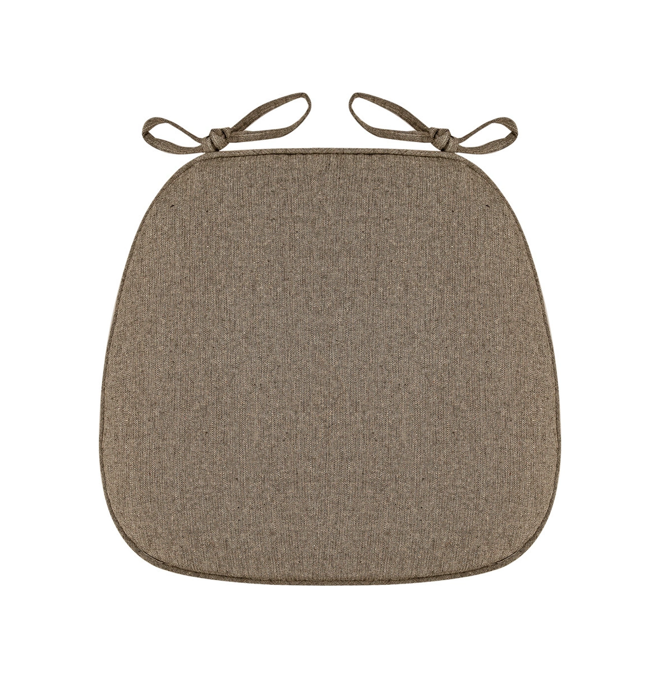 Monyee Yapay Linen透气材质 日本风马蹄形坐垫 43x41x35cm 咖色 聚酯纤维填充 家用餐椅/沙发垫 夏季凉爽 纯色设计 DiğER