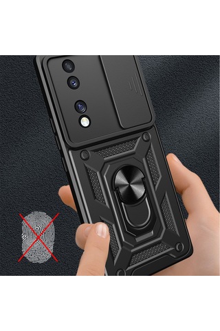 Honor 70 Kılıf Pars Lens Sürgülü Yüzüklü Standlı Korumalı Kılıf