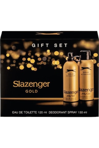 Slazenger Gold Active Sport Erkek Parfüm EDT 125 ML + Sprey Deodorant 150 ML