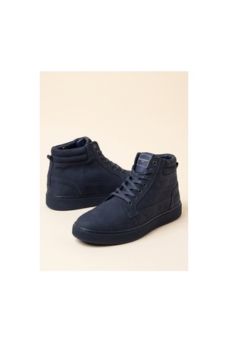 Bafaş Ayakkabı 038616 Lacivert Hakiki Dana Derisi Erkek Günlük Sneaker