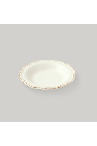 Linens Cinnamon Porselen 23 Cm Çukur Tabak Ekru-kahve Ekru
