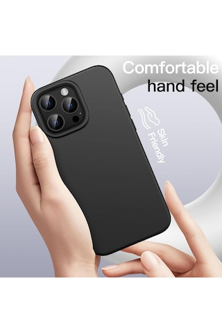 İphone Uyumlu 16 Pro Kılıf Nano Lansman Silikon Kapak Siyah