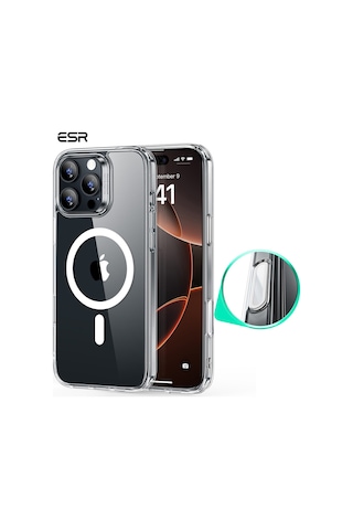 Esr Apple Uyumlu iPhone 16 Pro Max Halolock Magsafe Classic Hybrid Silikon Kılıf - Kamera Kontrol Buton Şeffaf