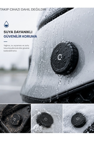 Gözcü Mobil Airtag Manyetik Koruma Kılıfı Su Geçirmez Mıknatıslı Darbeye Dayanıklı Airtag Kılıfı Uyumlu Motosiklet Araç Eşya Yapıştırılabilir Tutucu Aksesuar Siyah