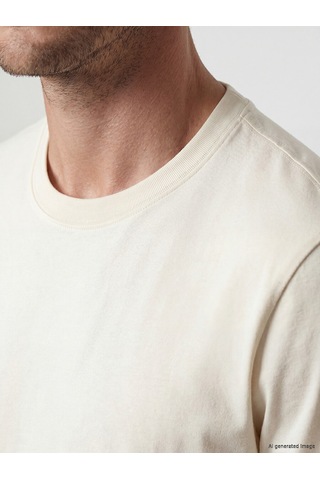 Lcwaıkıkı Classic Bej Regular Fit Basic Erkek Dry Touch Tişört