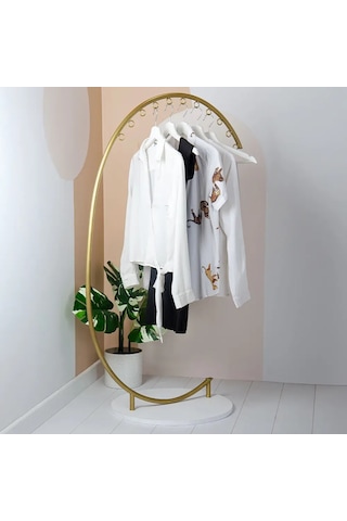 Medusa Gold Metal Ayaklı Askılık Gold