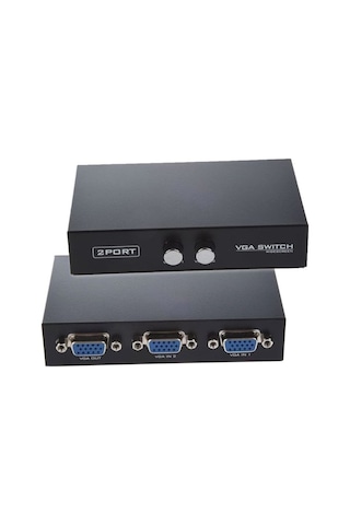 Bircan06- 2 Port Vga Seçici Vga Switch Vga Swıtch Düğmeli Vga Çoklayıcı Vga
