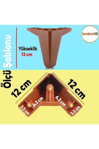 Badem10 4 Adet Sedir Lüks Mobilya Kanepe Sehpa Tv Ünitesi Koltuk Ayağı 12 Cm Desenli Baza Ayak Sku: Smg8690010174741 Ahşap
