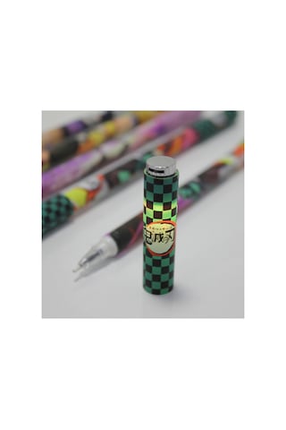 5 Adet Anime Figür Tükenmez Kalem Ledli Figürlü Yazı Kalemi, Ballpoint Pen, Sevimli Karakter Tasarımlı