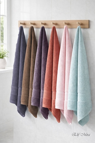 Elif Mira 6 Lı El Yüz Havlusu Seti %100 Pamuklu 50x90 Cm Pure Cotton Mint