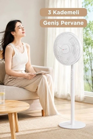 Delux Serisi Vantilatör 7 Pervaneli 14 Inc 45w Sf01 Beyaz Ev Ferahlık Alıcı