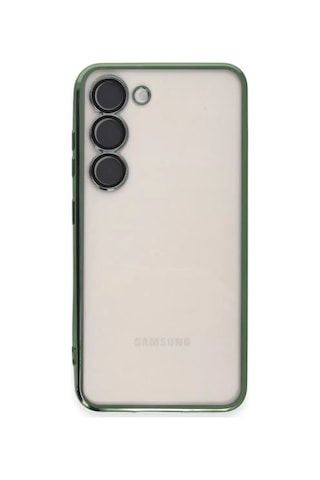 Samsung Galaxy Uyumlu S24 Kılıf Razer Lensli Silikon - Yeşil Çok Renkli