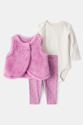 Kız Bebek Yelekli Set Ctr-1t751610 Mor