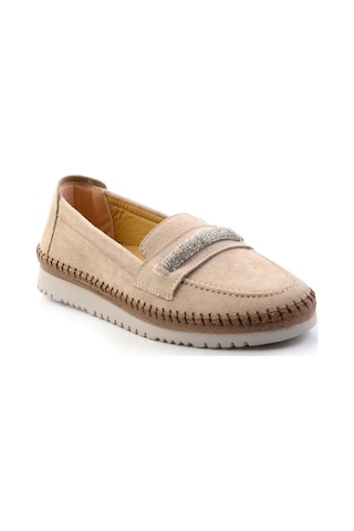 Bambi Bej Kadın Loafer Ayakkabı K01536999902 Bej