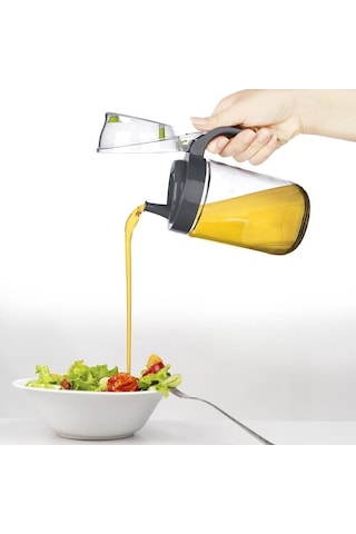 Cam Yağdanlık - Kulplu Sirkelik Sosluk 660ml Çok Renkli