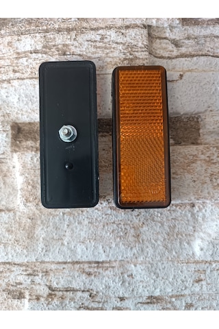 Motosiklet Uyumlu Reflektör Dikdörtgen Turuncu 3.5cm X 9cm