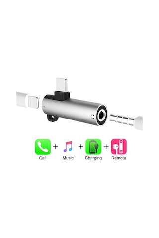 Kulaklık Şarj Giriş Adaptörü Çoklayıcı Apple Uyumlu iPhone 7-8 - X Plus