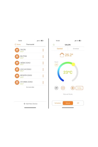 Akıllı Oda Termostatı - Kablosuz Ve Wifi Özellik - Rt226-p3 Hexa