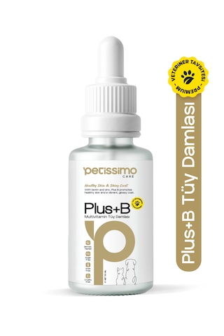 Petissimo Care Plus+b Tüy Sağlığı Damlası - Kediler İçin Biyotinli Tüy Dökülmesi Önleyici Damla- 50 Ml
