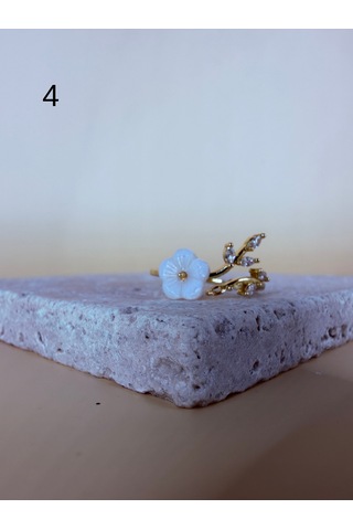 Rhea Jewelry Ayarlanabilir Kadın Yüzük Taşlı Gold Silver Minimal Bijuteri Yüzük Modeli Altın