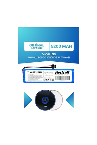 Viomi S9 Robot Süpürge Batarya 14.4V 5200 Mah Li-İon Pil Batarya