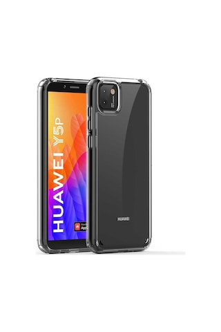 Huawei Y5P Kılıf Zore Coss Şeffaf Sert Silikon Kılıf Renksiz