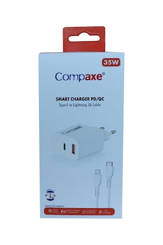 Compaxe Type-c Ve Usb Girişli + Type-c Lightning Şarj Kablolu Set Cta-350tı