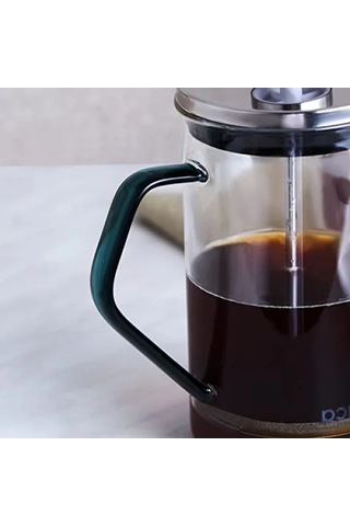 Borosilikat Cam French Press - Cool Green Renk, 600 Ml Açık Mavi