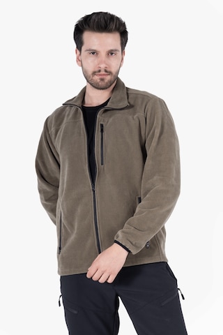 Polar Ceket Tam Fermuarlı 3 Cepli Haki