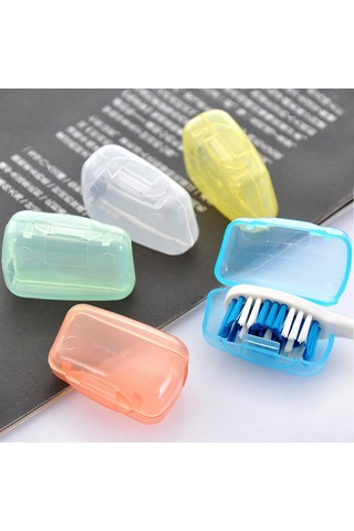 Küçük Ve Taşınabilir Seyahat Fırçası Kafası Koruyucu Kutu 5 Ahşap