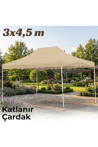 Missidea 3 4,5 Makaslı Katlanır Çardak Krem