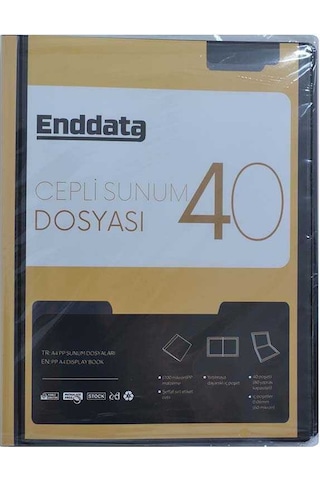 Enddata Ön Cepli Sunum Dosyası 40'lı Siyah 1240-3