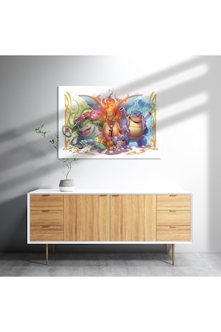 Cakasepetim Pokemon Karekterler Ahşap Mdf Tablo