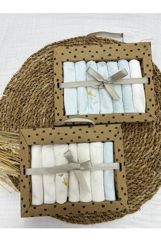 Desenli Penye Bebek Ağız Mendili 7'li 2 Paket 2025 Mö060