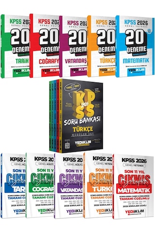 Yediklim 2026 Kpss Lisans Altın Soru Set 15 Kitap